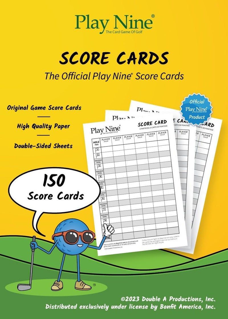Play Nine : The Card Game of Golf! Original Score Cards- 3 Pack - Image 1